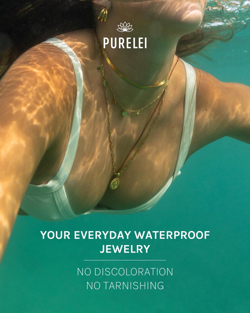 PureleiÂ® Kalea Necklace (rosegold) â€“ 18K Gold plated stainless steel jewelry â€“ Waterproof chain â€“ 16 to 18 inch adjustable length â€“ Fashion jewelry for your individual look - Image 5